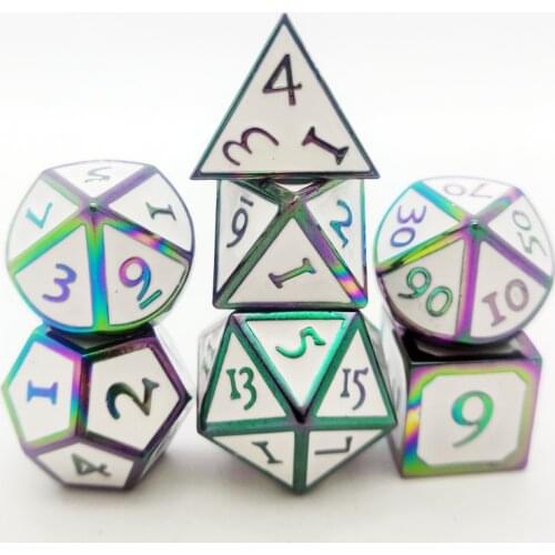 7 Pieces Metal dnd dice Role Playing Dice for Dungeons and Dragons rpg Games & Pathfinder Metal Dices Set