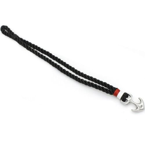 Navy wind hand-woven European and American couple vintage cotton and hemp ship anchor bracelet