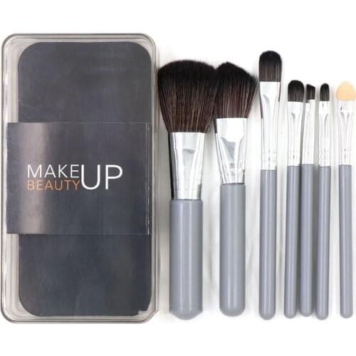 7Pcs/set Makeup Brush Set for Foundation Powder Blush Eyeshadow Concealer Lip Eye Make Up Brush with Plastic Boxed Cosmetic Tool