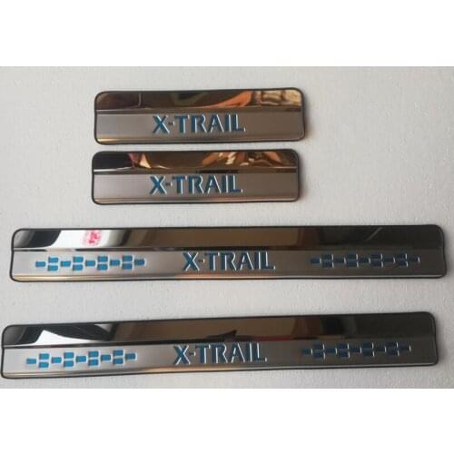Stainless Steel Door Sill Scuff Plate for 2014-2019 Nissan X-Trail X Trail XTrail T32 Welcome Pedal Trim Car Styling Accessories