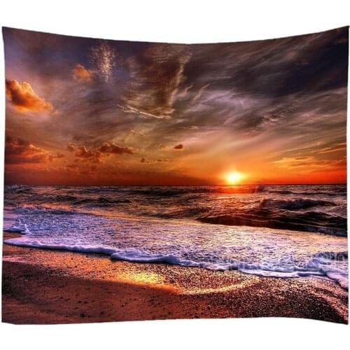Beach Sunrise Orang Bedspread Picnic Blanket Beach Throw Blanket For Bedroom Hall Dormitory Living Room
