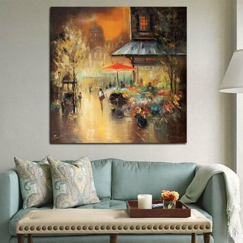 Pavel Mitkov Street At Dusk Wall Art Canvas Poster And Print Canvas Painting Decorative Picture For Living Room Home Decoration