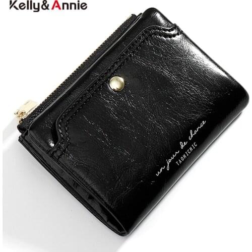 Simple Fashion Mini Wallets 2021 New Design Womens Soft PU Leather Zipper Coin Pocket Purses Ladies Small Card Holder Wallets