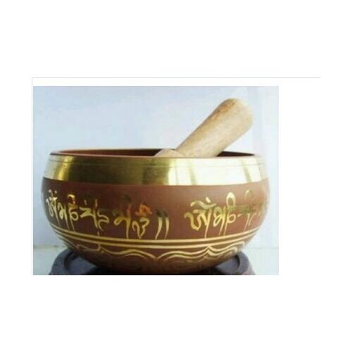Rare Superb Tibetan OM Ring Gong YOGA Singing Bowl wholesale factory Arts outlets