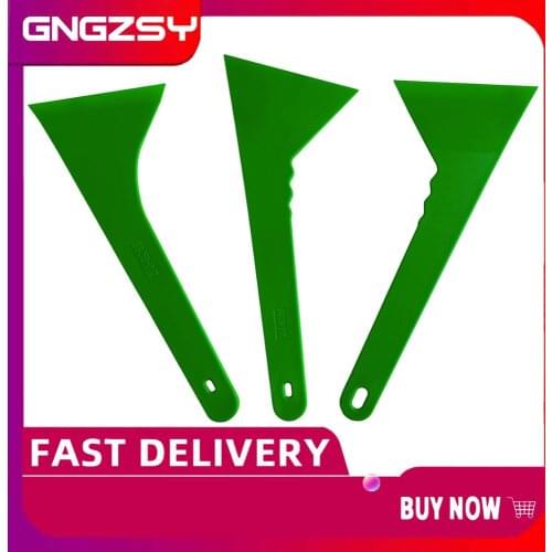 Handle Plastic Squeegee Carbon Fiber Film Vinyl Car Wrap Tool Glass Car Cleaning Tool Brush Floor Window Tint Clean Scraper B73