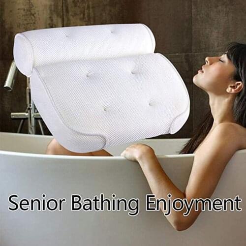 Mesh Bathtub Pillow Spa Bath Pillow Breathable 3D Mesh Neck and Back Support Spa Pillow for Home Hot Tub Bathroom Accersories