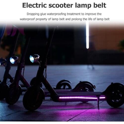 Foldable LED Strip Flashlight Bar Lamp For Xiaomi Mijia M365 Electric Scooter Skateboard Night Cycling Safety Decorative Light