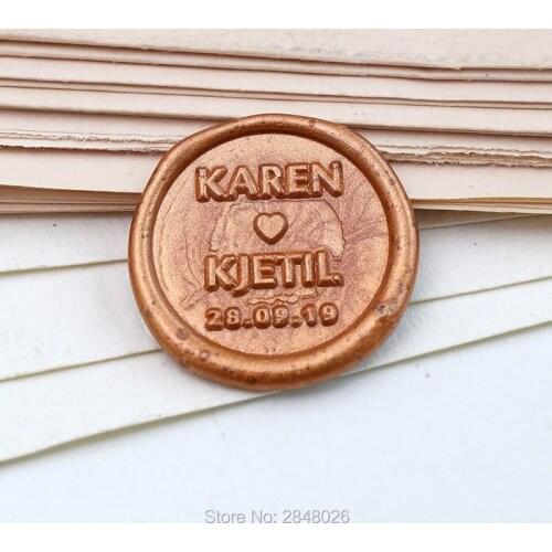 Custom wedding stamp with name and date ,Custom heart Wax Seal Stamp Kit,personalised wedding invitation seals,wedding gift