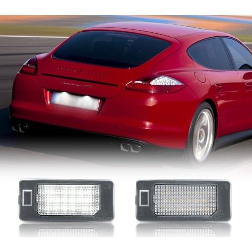 2PCS LED License Number Plate Light for Porsche Panamera 970 4D 2010-2016 OEM#:8TO943021