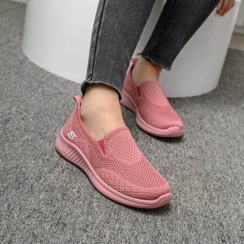 Flat Casual Socks Shoes Ladies Mesh Loafers Fashion Sports Vulcanized Shoes Womens Shoes Summer 2021