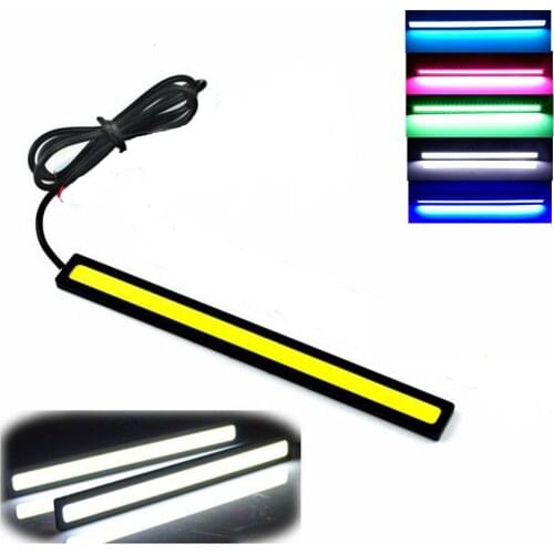 1pc 17cm Universal Daytime Running Light Car COB DRL LED Strip Light External Lights Auto Waterproof Car Styling Led DRL Lamp