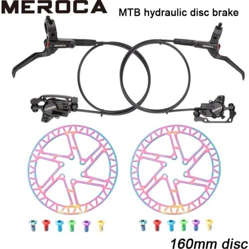 MEROCA bicycle oil brake MTB hydraulic brake 160mm disc brake mountain bike 800mm front Brake 1400mm Rear brake