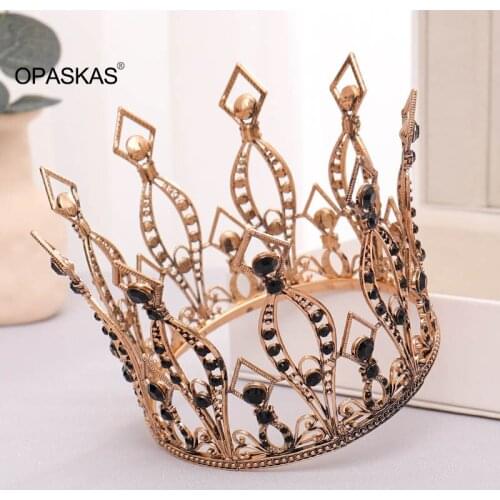 Bride Jewelry Europe and the United States Sell Baroque Whole Circle Crown Birthday Show Crown Birthday Cake Decorations VL