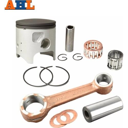 AHL Motorcycle parts Connecting Rod & Piston Set for Kawasaki KDX 200 KDX200 1989-2005 CRANK ROD Conrod with Piston and Rings