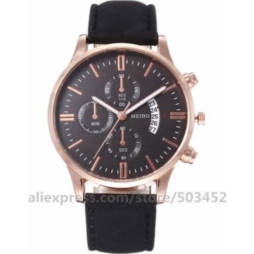 100pcs/lot MEIBO 920437 Women Watches Casual Quartz Leather Band Watch Analog Wristwatch Clock Gift Calendar Relogio Feminino