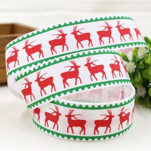 1591044 , 15 New arrival 25mm Christmas Series Printing ribbon, unique selling new models, Christmas tree decorations gift wrap