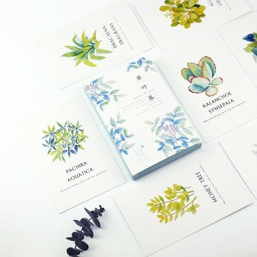 30Sheets/LOT Leaves of Grass Postcard /Greeting Card/wish Card/Kids Chrismas Gift
