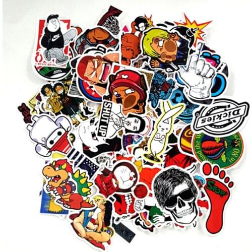 300pcs/lot Paper Stickers Laptop Luggage Decals Dope Skateboard Diy Art Scrapbooking Sticker Stationery Diary Lable Decor Random
