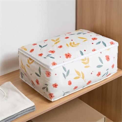 4 pcs Multi-function Capacious Cute Bag For Home Storage Cotton Storage Bags Wardrobe Clothes Blanket Storage Bags