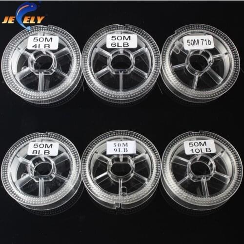 50m Japanese Fluorocarbon Material Leader Fishing Line 4lb 6lb 7lb 8lb 9lb 10lb