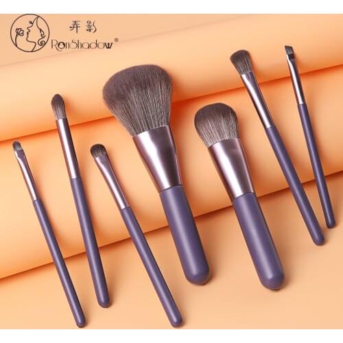 Ronshadow 7pcs Mini Makeup Brushes Set Foundation Powder Eyebrow Eyeshadow Cosmetic Make Up Brush