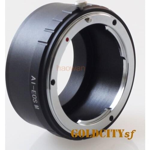 AI-EOSM adapter ring for nikon AI lens to canon EOSM EF-M Mirrorless Camera EOSM/M2/M3/M10 EOSM50