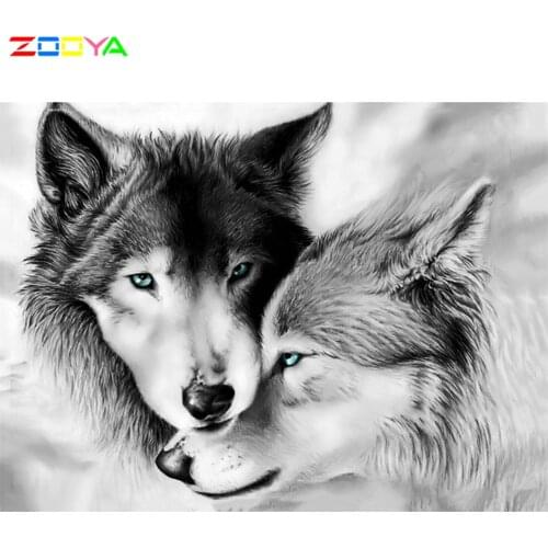 Diamond Painting Full Square Wolf Diamond Embroidery Animal Crafts Kit 5D Diy Cross Stitch Mosaic Rhinestones Home Decor Rp006