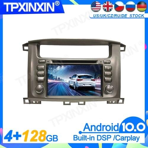 Android10.0 For Land Cruiser LC100 2002-2007 Head Unit Car Multimedia Player Auto Radio Tape Recorder GPS Navigation DSP IPS