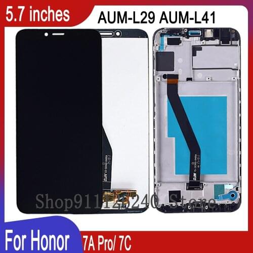 Tested 5.7 Inches Screen For Huawei Honor 7C AUM-L41 LCD Display Touch Screen For Honor 7A Pro AUM-L29 LCD Frame For Honor7A Pro