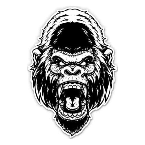 Express Angry Gorilla Ape - Vinyl Sticker Waterproof Decal