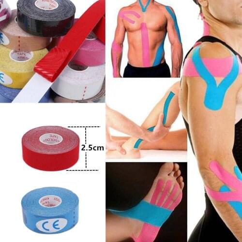 New 1pcs 5M Colorful Sport Elastoplast Athletic Kinesiology Elastic Bandage Adhesive Waterproof Wrap Tape Ankle Knee Arthrosis