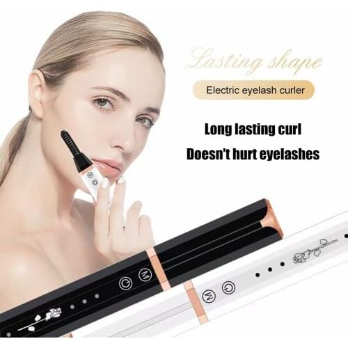 Heated Eyelash Curler Electric Mascara Long Lasting Eye Lashes Curling Cosmetic Beauty Instrume Eyelash Styling Makeup Tool