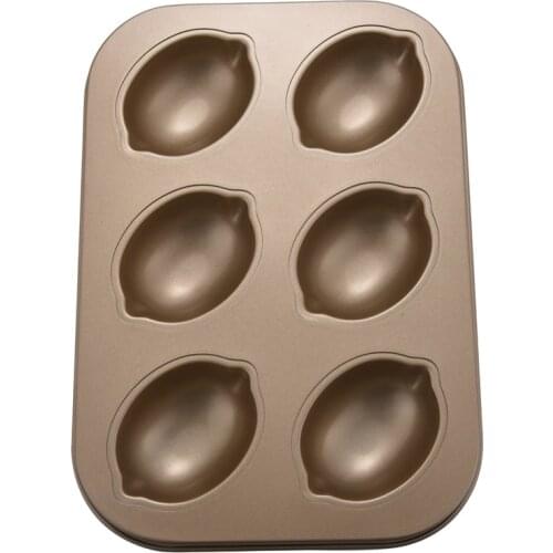 Carbon Steel Cake Mold Lemon Shape Nonstick Cake Dish Muffin Pot Cake Tray Chiffon Cake Muffin Cream Mousse Dessert