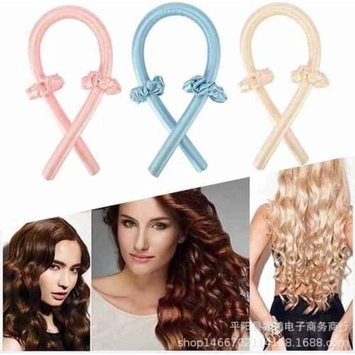 Heatless Curling Rod Headband No Heat Curls Ribbon Hair Rollers Sleeping Soft Headband Hair Curlers DIY Hair Styling Tools drops