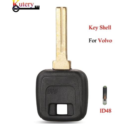 Kutery 10pcs/Lot Remote Car Key Shell For Volvo S40 V40 850 960 C70 S70 D30 XC70 With ID48 Chip Uncut Blank Blade Case Cover