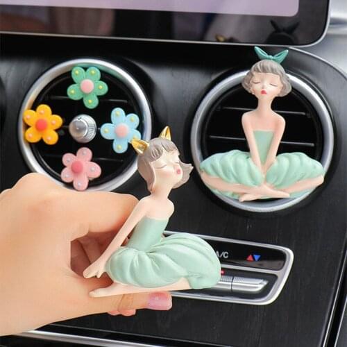 Fashion Resin Elf Car Aroma Air Conditioning Car Air Outlet Clip Creative Car Air Freshener