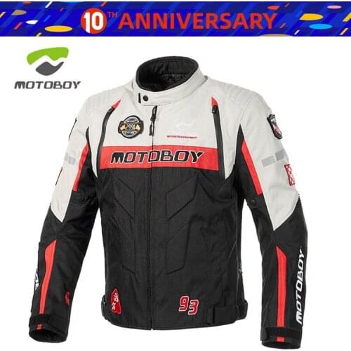 1PCS MOTOBOY Men Waterproof Windproof Warm Moto Jacket Riding Motorbike Breathable Embroidery Clothing Motorcycle Jacket