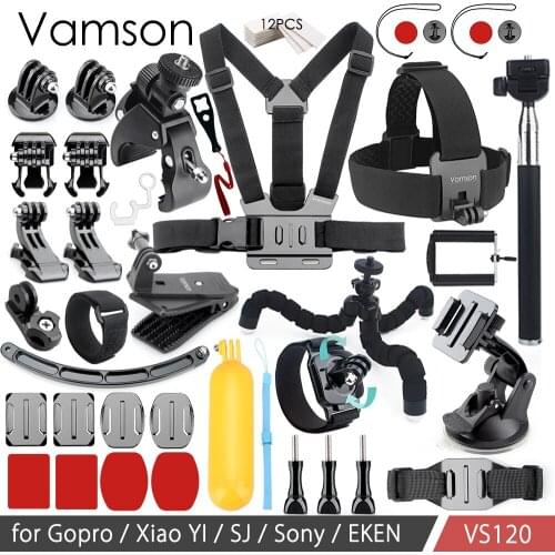 Vamson Accessories for Go Pro Kit Floating Bobber Chest Strap Adapter for Xiaomi Yi for Gopro Hero 6 5 4 3 for SJ4000 VS120