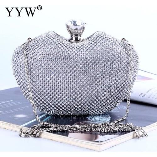 New 2019 Evening Bags Diamond Rhinestone Elegant Ladies Wedding Clutch WomenS Purse Handbags Wallets Evening Clutch Bag Bolsa