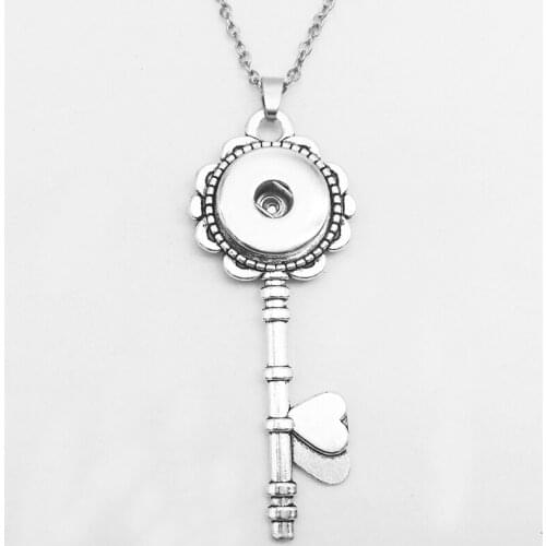 New key LOVE snap button jewelry necklace EA3576 (fit 18mm 20mm snaps)