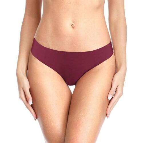 Solid Color Ice Silk Women Panties Seamless Cotton G-string Sexy Thongs Elasic Low-rise Lingerie Breathable Briefs Underwear