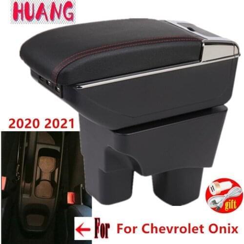 For Chevrolet Onix Armrest box For Chevrolet Onix Interior Parts Car Armrest box Retrofit parts Storage box with USB LED