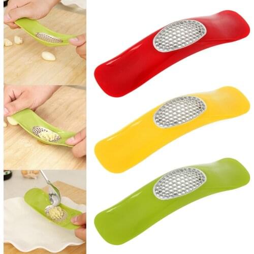 Stainless Steel Garlic Press Grinding Slicer Mincer Metal Ginger Crusher Chopper Cutter Novelty Kitchen Accessories