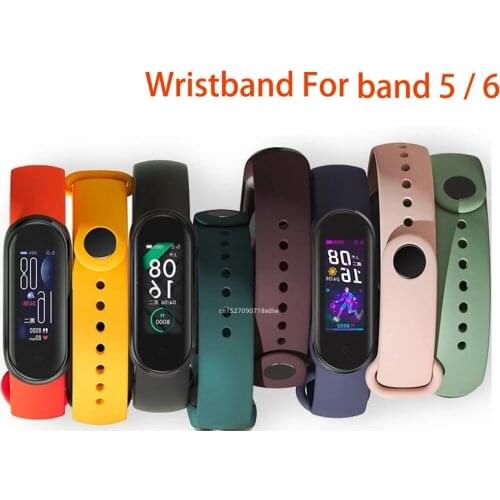 Strap For Xiaomi Mi Band 6 5 Silicone Wristband Bracelet Replacement For Band 6 Band 6 5 Wrist Color TPU Strap For Smart Band 6