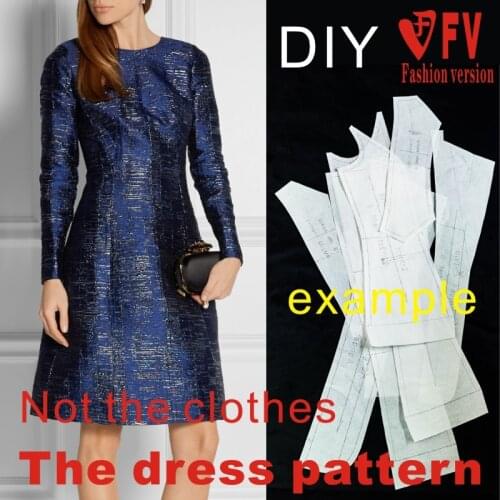 Clothing DIY The dress Dresses Sewing Pattern cutting drawing Dress Sewing Template BLQ-245