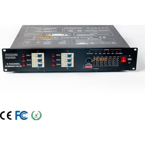 Six channel digital dimming silicon box Performance engineering DMX dimmer Mobile performance stage lighting