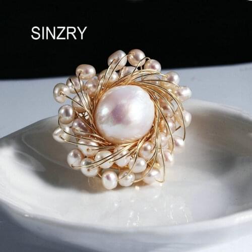 SINZRY handmade original unique natural baroque pearl brooches elegant suit jewelry accessory
