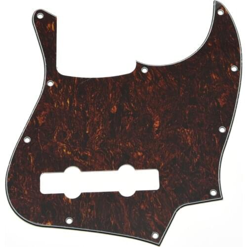 USA Spec Red Black Tortoise 5 String Jazz J Bass Pickguard Fits For American Fender