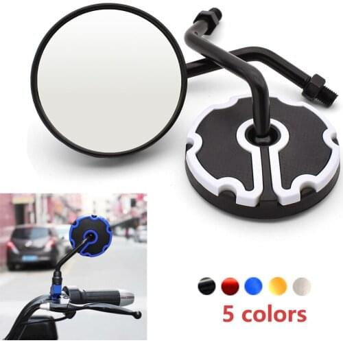 Universal Motorcycle Back View Mirror 10mm Round Shape Rearview Side Mirrors For Honda CB190R VT1100 GROM MSX125 forza 300 X-11