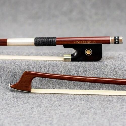 850C 4/4 Size Pernambuco CELLO BOW Ebony Frog Nickel Silver Mounted Natural Mongolia White Horsehair Cello Parts Accessories